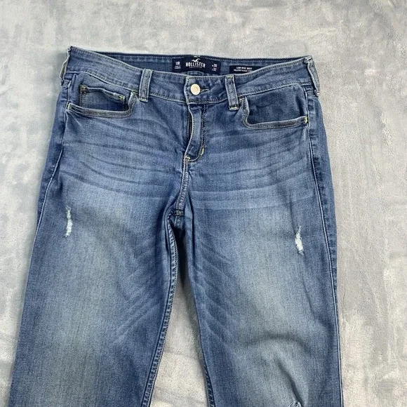 Hollister Jeans Women's 11R 30x32 Low Rise Super Skinny Denim Stretch Distressed - Picture 2 of 10